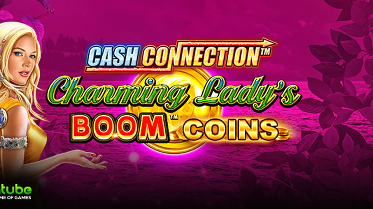 Tampilan visual slot Cash Connection Charming Lady’s Boom Coins
